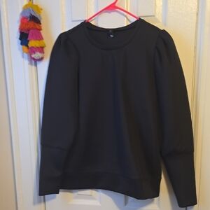 NWOT STELLA & DOT Women's Black SCUBA TOP WITH FEMININE SHOULDER DETAIL